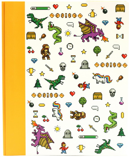 Duo tang 2 pochettes Icônes jeux vidéo