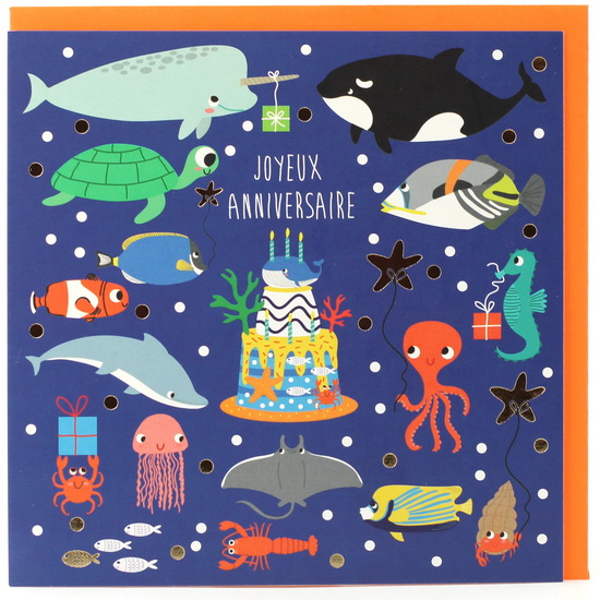 Joyeux anniversaire animaux marins