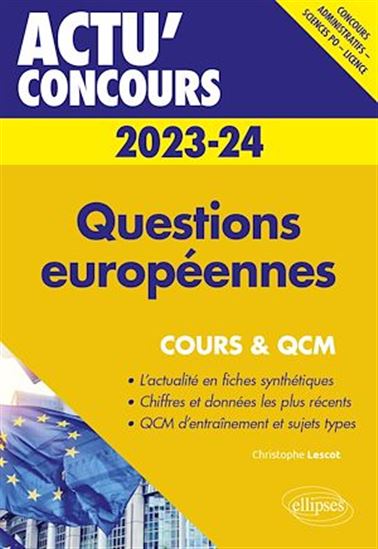 Questions européennes 2023-2024 - Cours et QCM - CHRISTOPHE LESCOT