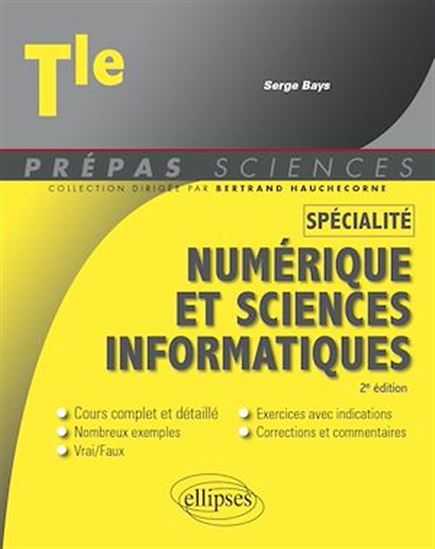 Spécialité Numérique et sciences informatiques - Terminale - SERGE BAYS