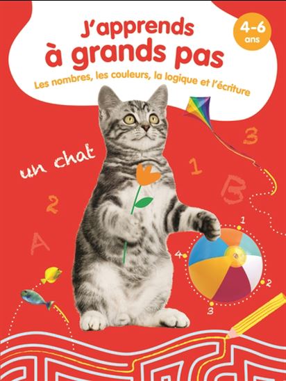 J&#39;apprends à grands pas : les nombres, les couleurs, la logique et l&#39;écriture : 4-6 ans - COLLECTIF