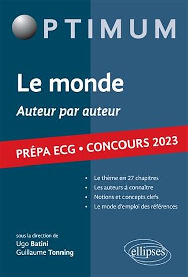 Le monde ECG 2023 - Auteur par auteur - UGO BATINI - GUILLAUME TONNING