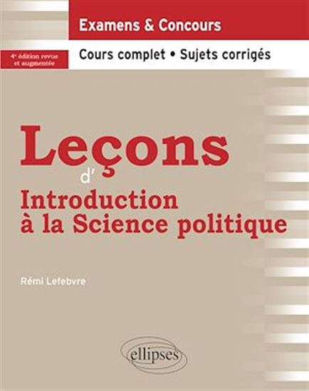 Leçons d'Introduction à la Science politique - RÉMI LEFEBVRE