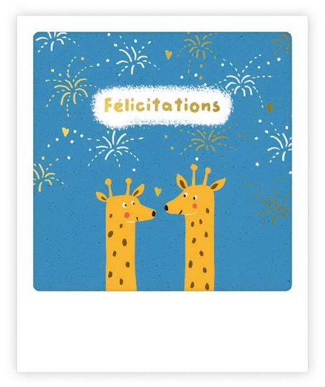 Carte postale - Girafes Félicitations
