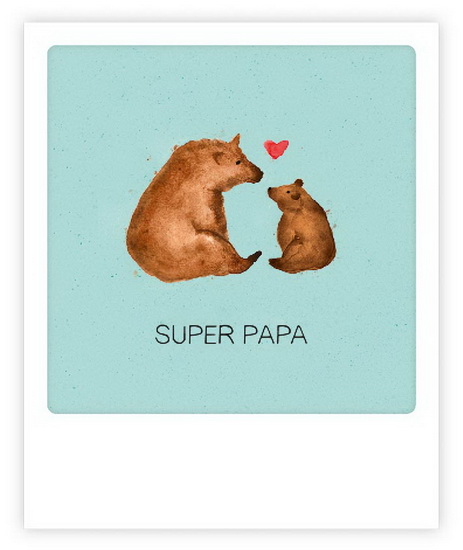 Carte postale - Super papa