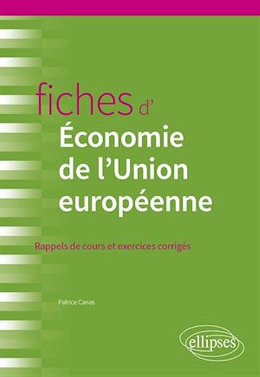 Fiches d'Économie de l'Union européenne - PATRICE CANAS