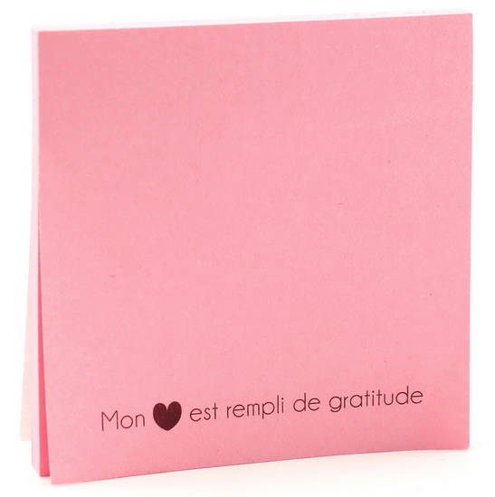 Bloc-notes autocollant - Mon cœur est rempli de gratitude