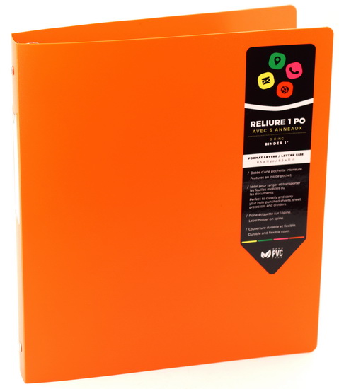 Reliure givrée 1&#39;&#39; orange