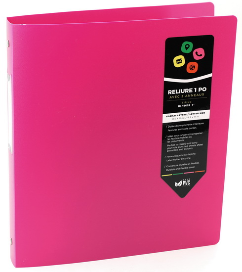 Reliure givrée 1&#39;&#39; rose