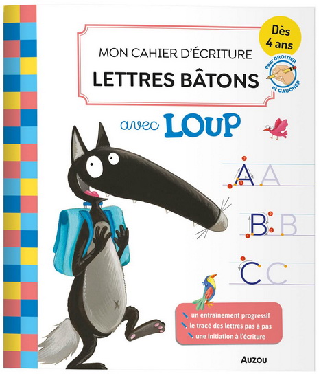 Mon cahier d'écriture lettres bâtons : avec Loup - ORIANNE LALLEMAND - ELEONORE THUILLIER