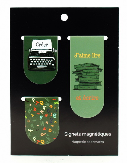 Ens. 3 signets &#39;&#39;J&#39;aime lire et écrire&#39;&#39;