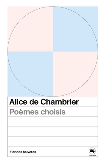 Poèmes choisis - ALICE CHAMBRIER