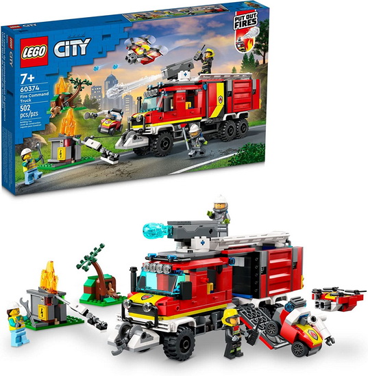 LEGO - Le camion d'intervention des pompiers - 5 à 8 ans - JEUX, JOUETS -   - Livres + cadeaux + jeux