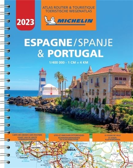 Espagne & Portugal 2023 : atlas routier et touristique - COLLECTIF