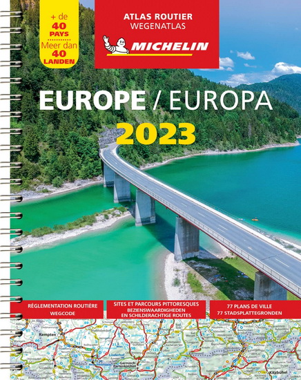 Europe 2023 : atlas routier et touristique : + de 40 pays - COLLECTIF