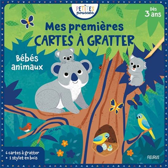 Bébés animaux : mes premières cartes à gratter - LÉA FABRE