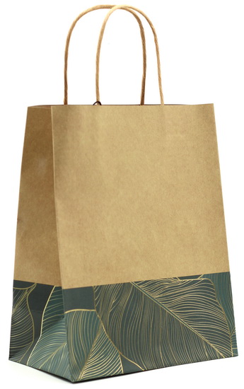 Sac moyen Kraft Feuilles dorées