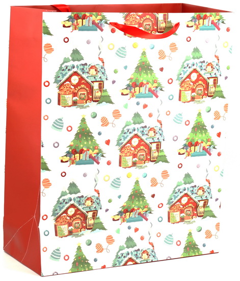 Sac x-large Maisons de Noël & Sapins