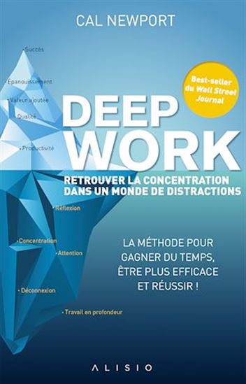 Deep work : retrouver la concentration dans un monde de distractions : la méthode pour gagner du temps, être plus efficace et réussir ! - CAL NEWPORT