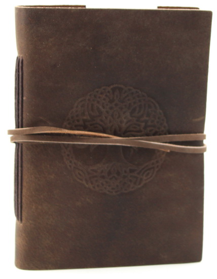 Journal blanc embossé Arbre de vie