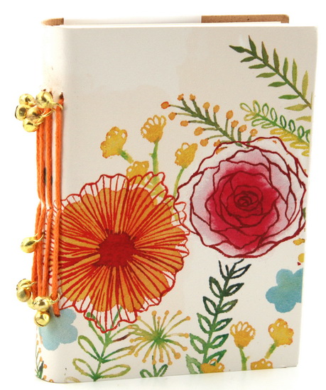 Carnet blanc Fleurs 144p