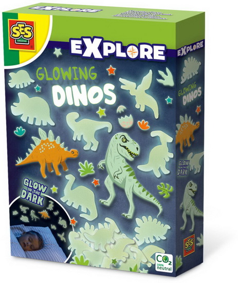 Dinosaures autocollants phosphorescents