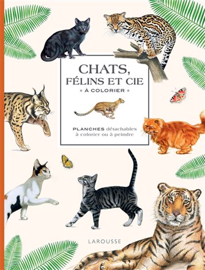 Herbier chats et autres félins à colorier - COLLECTIF