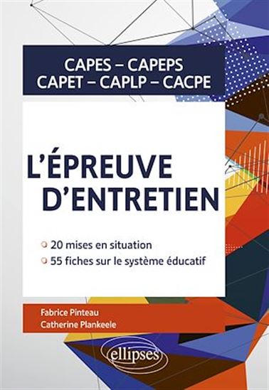L'épreuve d'entretien - FABRICE PINTEAU - CATHERINE PLANKEELE