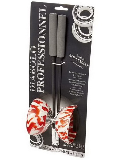 Diabolo professionnel rouge et noir