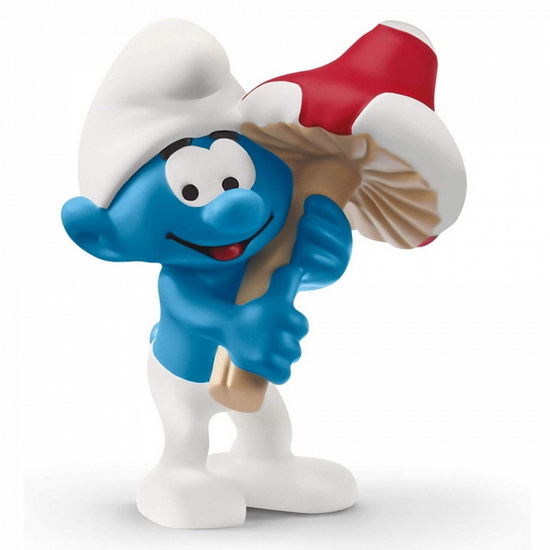 Figurine Schtroumpf avec porte-bonheur