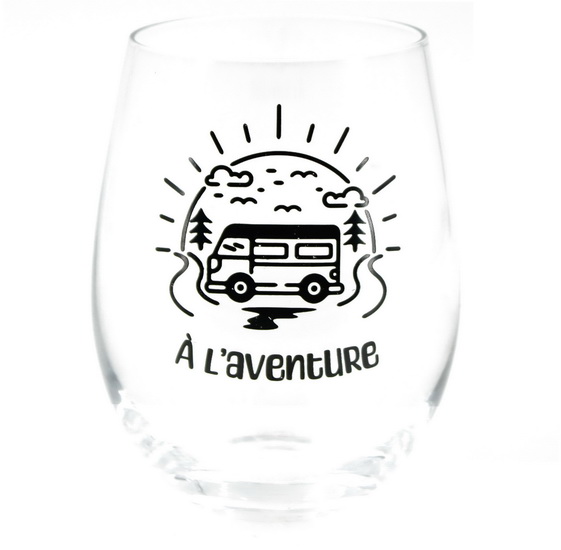 Verre à vin sans pied - À l&#39;aventure