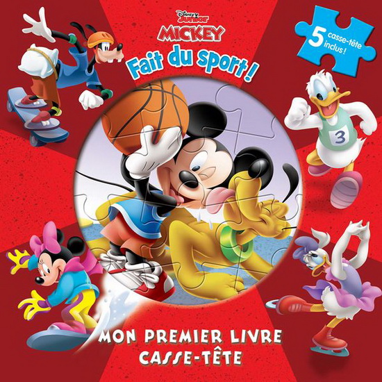 Disney Junior Mickey Fait du sport! : mon premier livre de casse-tête - COLLECTIF