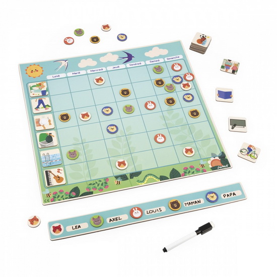 Tableau d&#39;organisation de la semaine