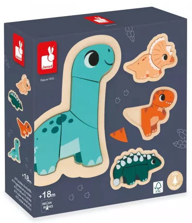 4 puzzles évolutifs Dino
