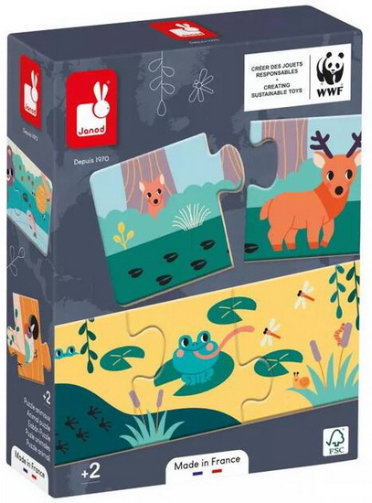 Ensemble 10 casse-tête de 3 mcx Empreintes d&#39;animaux