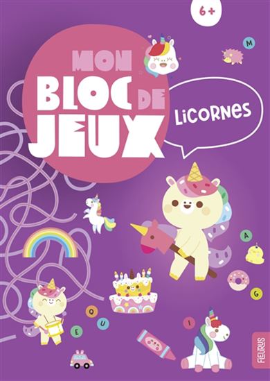 Mon bloc jeux licornes - CLÉMENTINE DERODIT