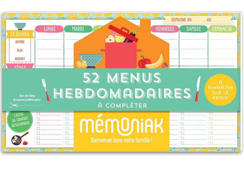 52 menus hebdomadaires à compléter et à aimanter sur le frigo N. éd. - COLLECTIF