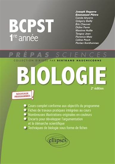 Biologie BCPST1 - Programme 2021 - COLLECTIF