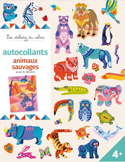 Autocollants animaux sauvages : avec 6 décors - CINZIA SILEO
