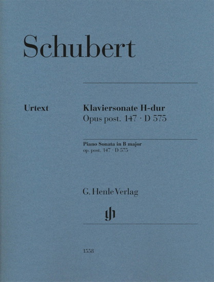 Piano Sonata In B Major, Op. Post. 147 D.575 - FRANZ SCHUBERT