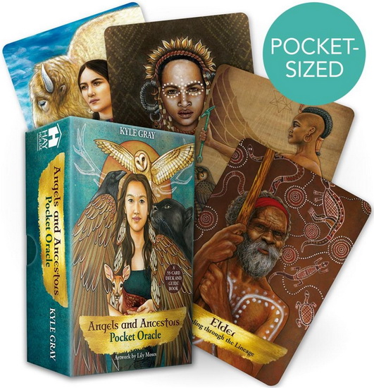 Angels and Ancestors Pocket Oracle Cards: A 55-Card Deck and Guidebook - KYLE GRAY - LILY MOSES