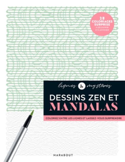 Lignes mystères : Dessins zen et mandalas - COLLECTIF