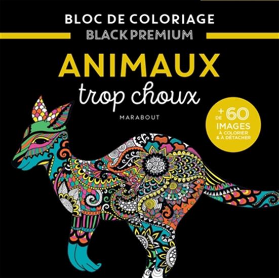 Bloc Black Premium : animaux trop choux - COLLECTIF