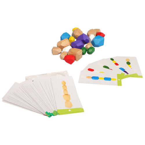 Jeu de roches en bois empilables