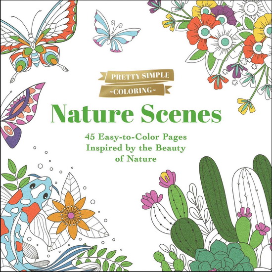 Pretty Simple Coloring: Nature Scenes - COLLECTIF