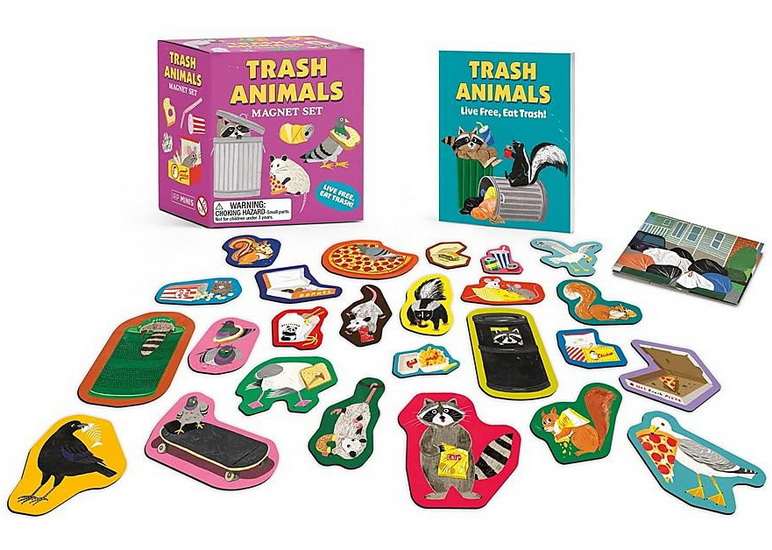 Trash Animals Magnet Set: Live Free, Eat Trash! - ALEXANDER SCHNEIDER - YEJI YUN
