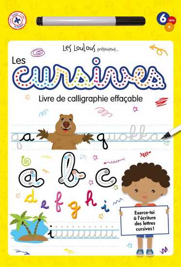 Les Cursives : livre de calligraphie effaçable - YADIRA CRUZ - DOMINIQUE BERGEVIN