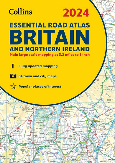 2024 Collins Essential Road Atlas Britain and Northern Ireland: A4 Spiral (Collins Road Atlas) - COLLECTIF