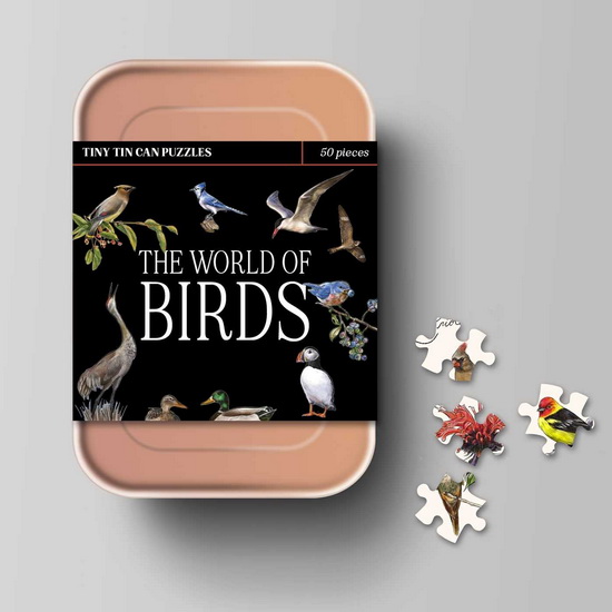The World of Birds: A Tiny Tin Can Puzzle: The Carry-On Miniature Puzzle Set with Bird Handbook - COLLECTIF