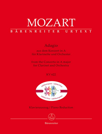 Adagio From The Concerto In A Major For Clarinet And Orchestra, K. 622 (Clarinette & Piano) Jubilee 100 Years Celebrating Music Edition - WOLFGANG AMADEUS MOZART